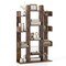 Costway 1/2 PCS Bookshelf Tree-Shaped Bookcase with 13 Storage Shelf Rustic Industrial Style Rustic Brown